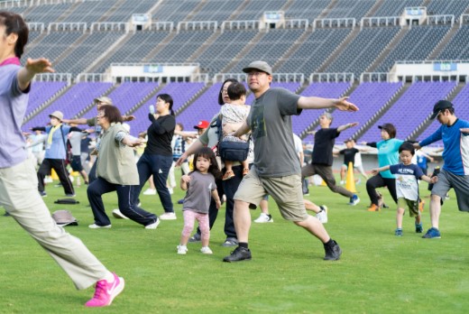 ラジオ体操風景