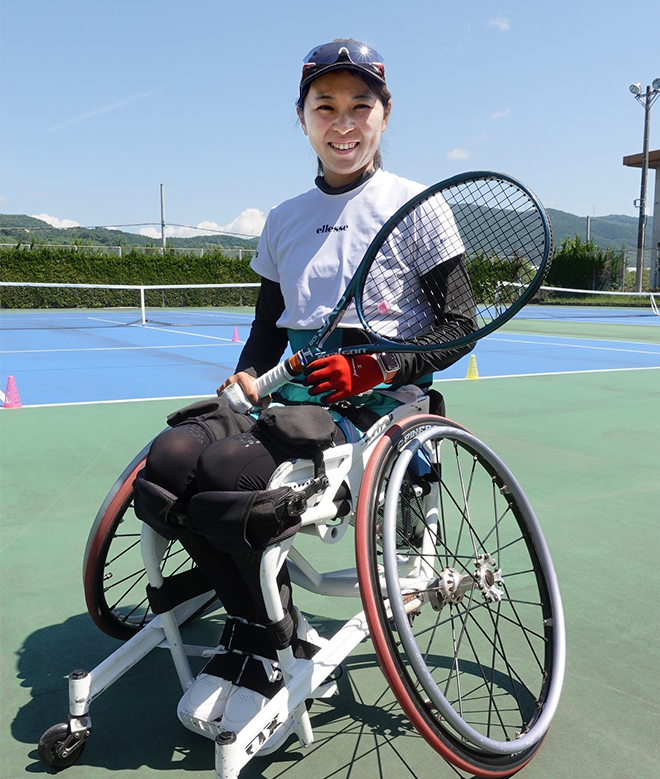 車いすテニス かんぽ生命社員 大谷 桃子選手