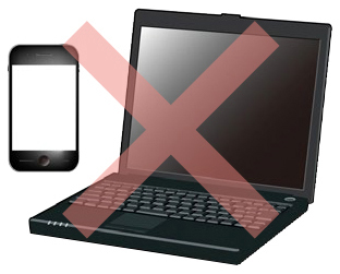 テレビ、パソコン、スマホはNG