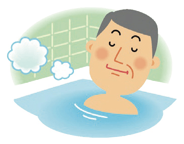 入浴中のイラスト