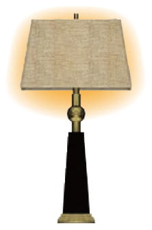 オレンジ色のルームライトの写真