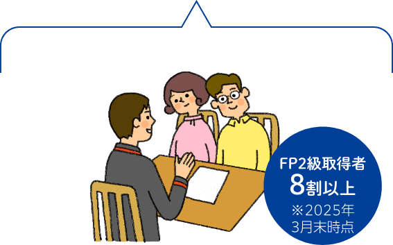 専門スタッフ（FP2級取得者8割以上）のご家庭への訪問イメージ画像