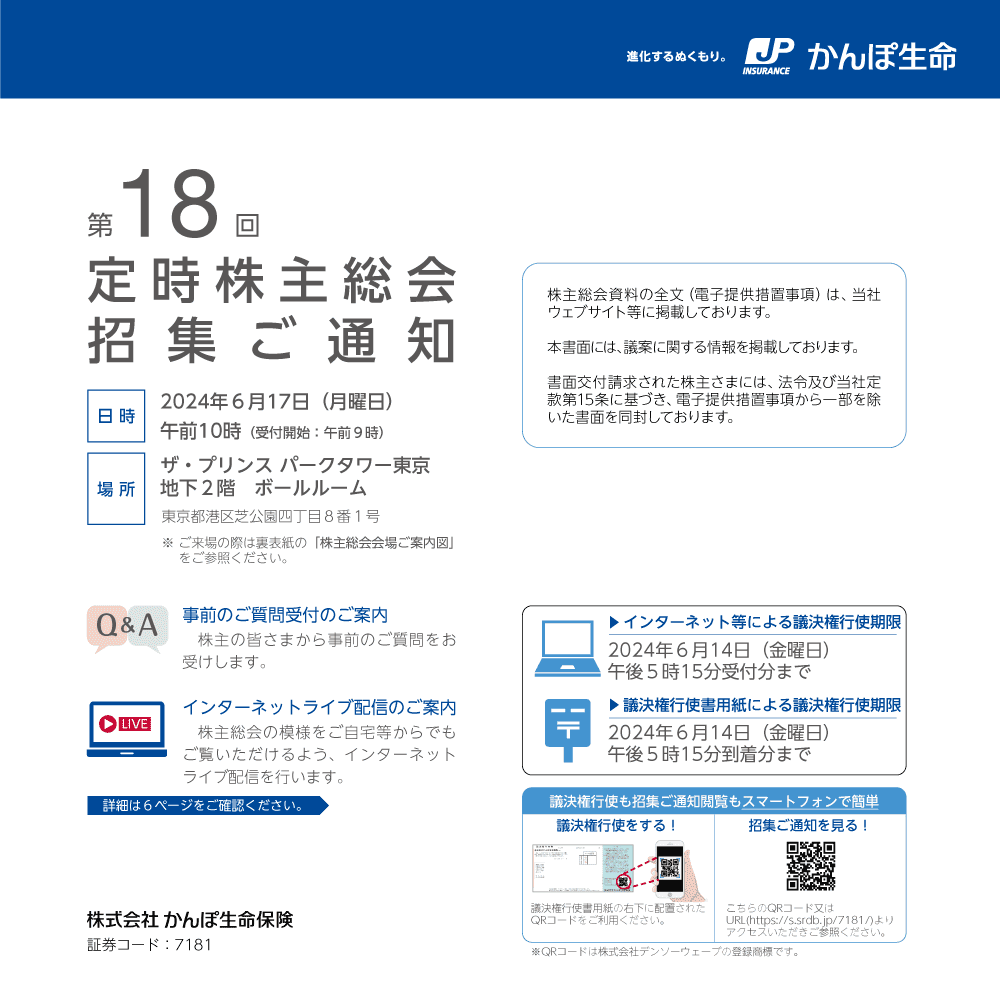 Convocation Notice of the Ordinary General Meeting of Shareholders