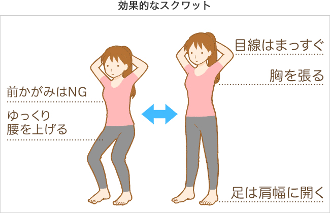 効果的なスクワット