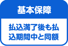 基本保障は払込満了後も払込期間中と同額