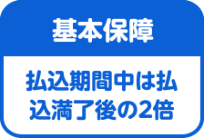 払込期間中の基本保障は払込満了後の2倍