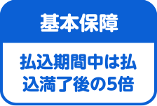 払込期間中の基本保障は払込満了後の5倍