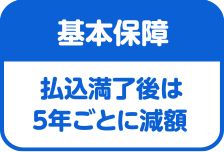 基本保障は払込満了後の5年ごとに減額