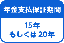 年金支払保証期間は15年もしくは20年