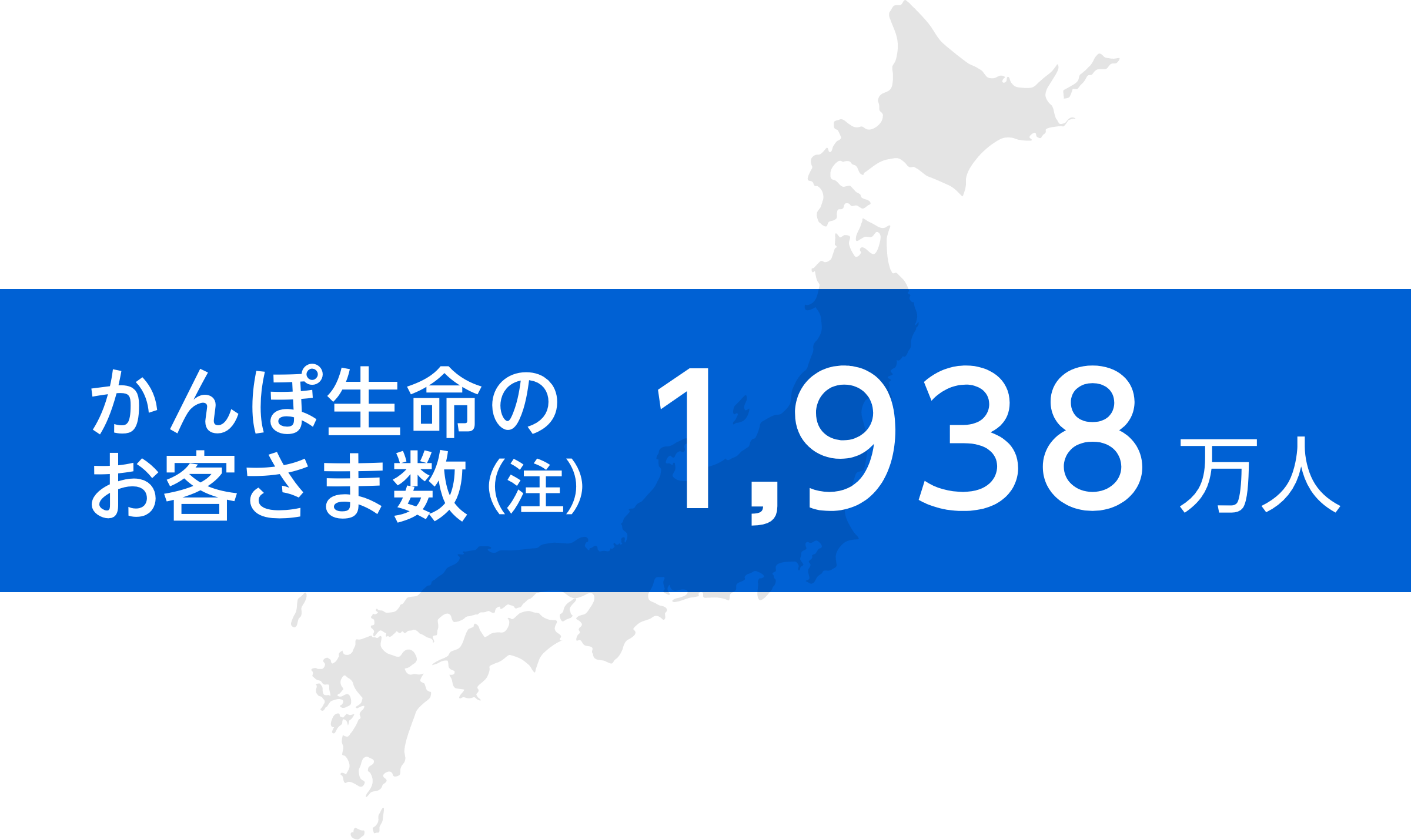 日本総人口の約5人に1人がかんぽにご加入されています！