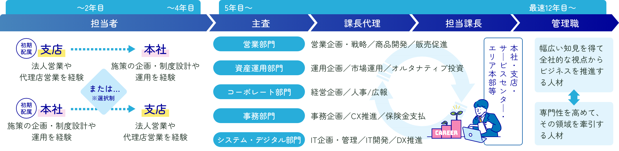 総合職のキャリアパスイメージ画像